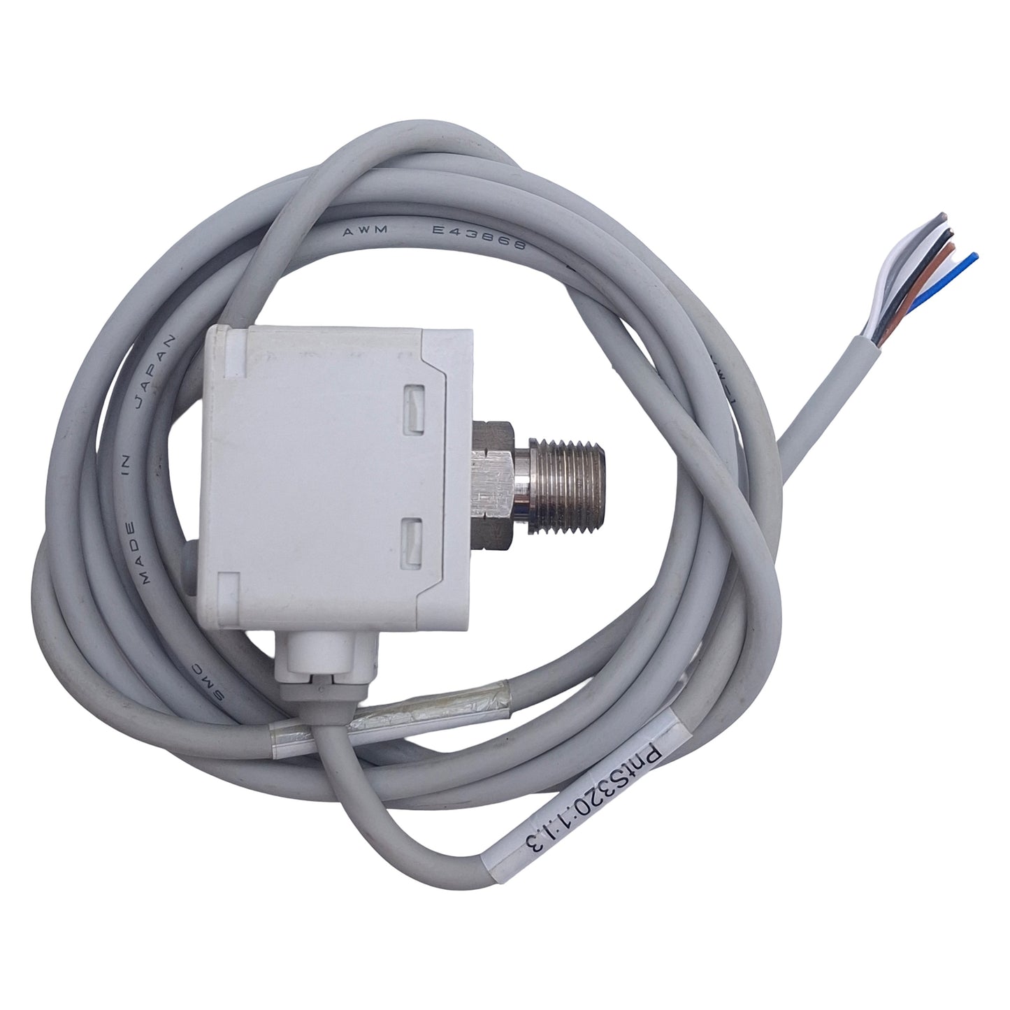 Used SMC ZSE40A-N01-T-P Vacuum Switch, 0 to -14.69psi, 12-24VDC, PNP, 1/8" NPT