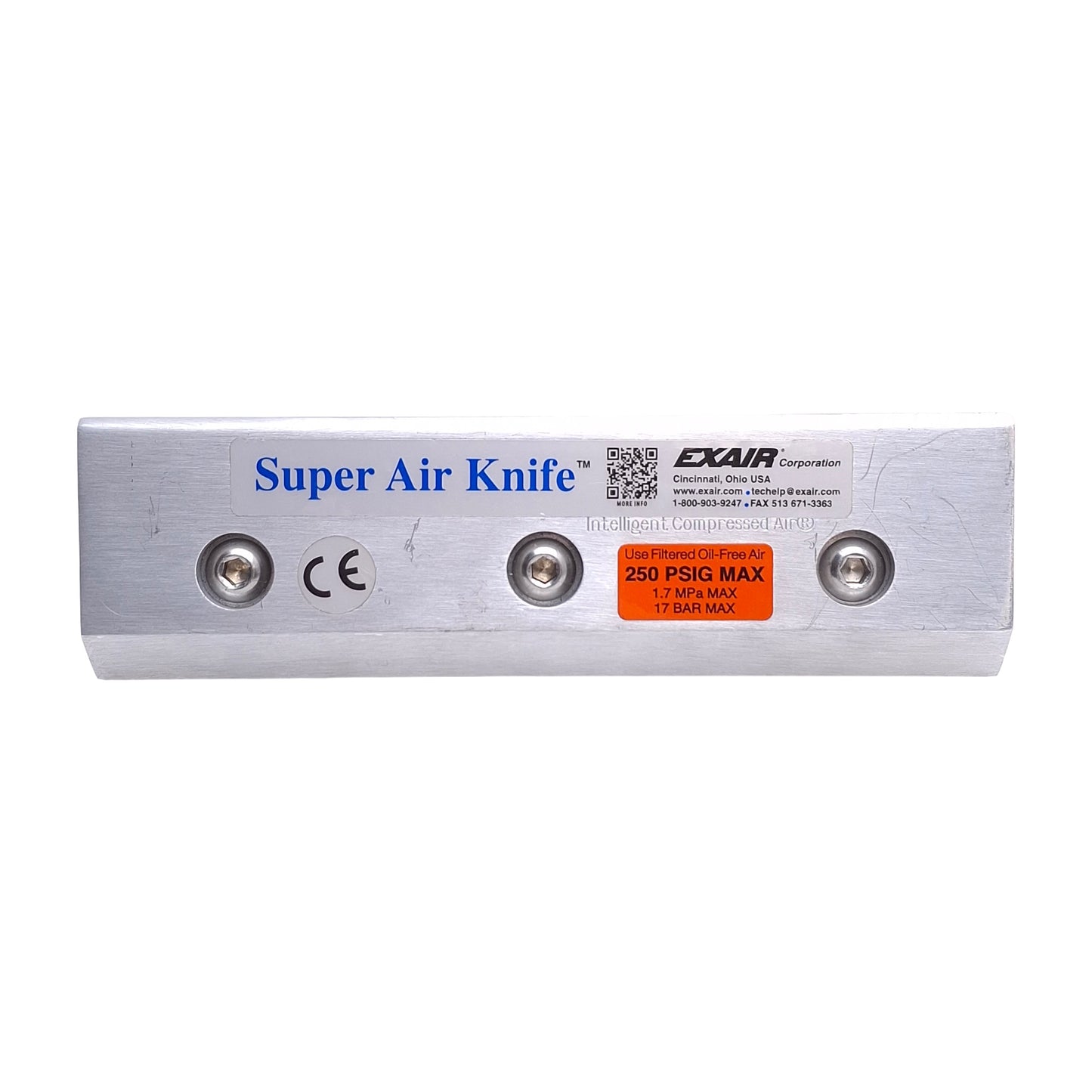 New Exair 110006 Super Air Knife, Length: 6", Ports: 1/4" NPT, Aluminum, 250psi Max
