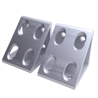 New Lot of 2 80/20 4338 Gusseted Inside Corner Brackets 15 Series 3in x 3in x 2.8in