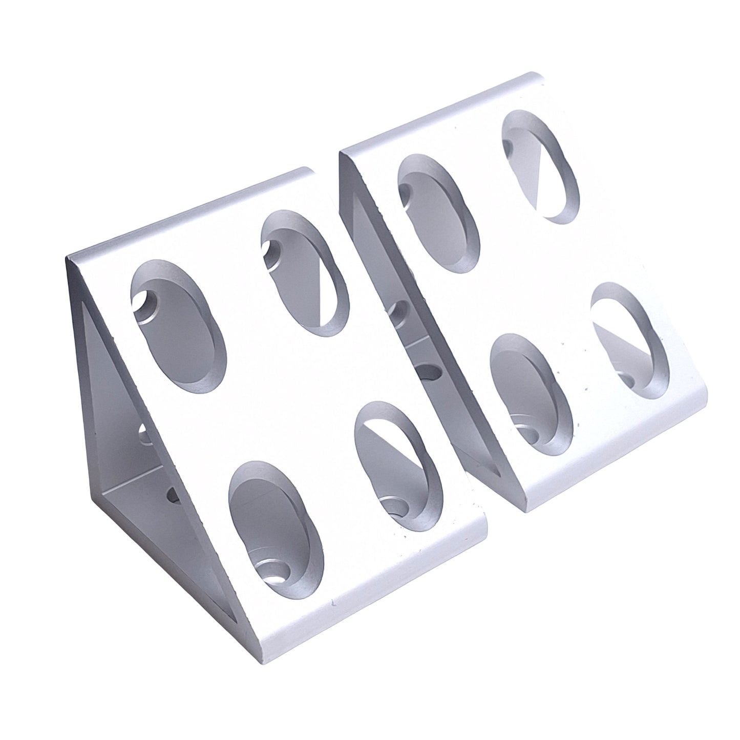New Lot of 2 80/20 4338 Gusseted Inside Corner Brackets 15 Series 3in x 3in x 2.8in