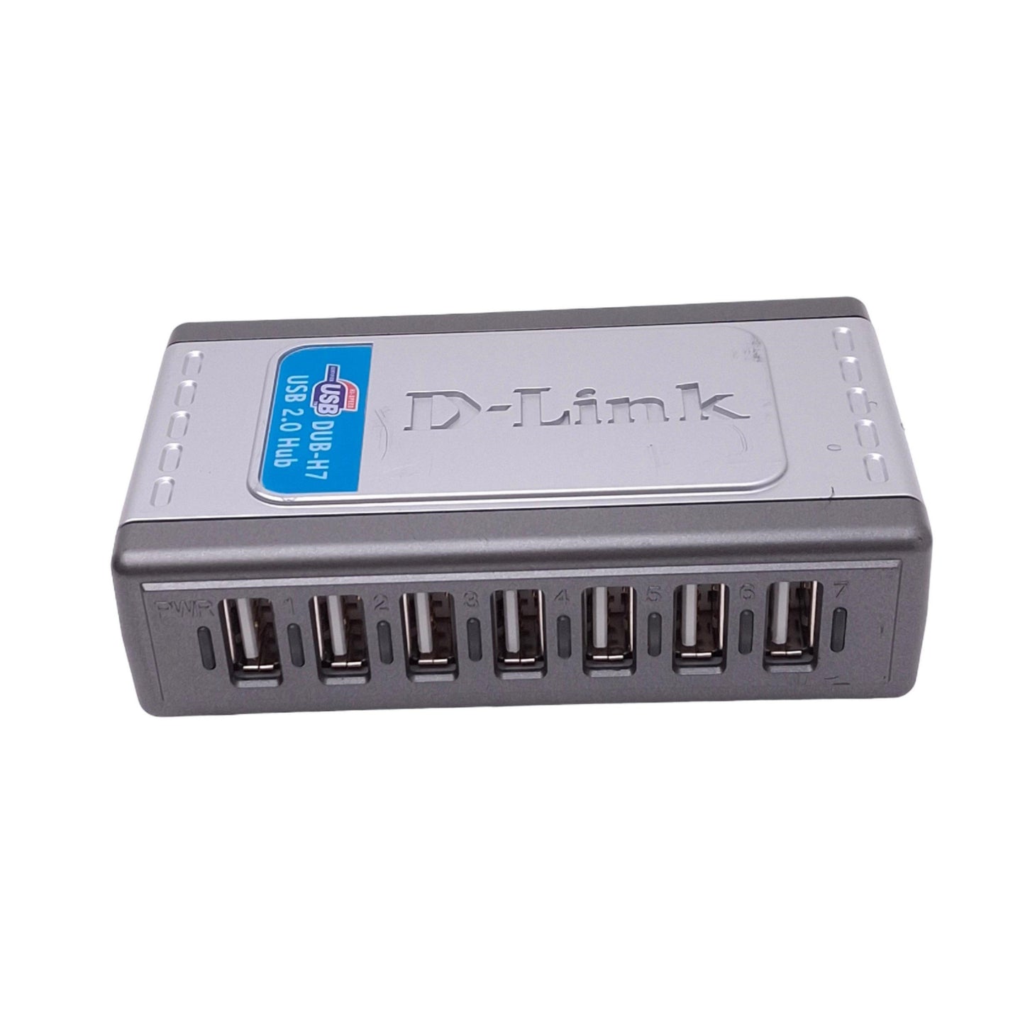 Used D-Link DUB-H7 USB 2.0 Hub, 7-Port USB, 480Mbps Max, 5VDC