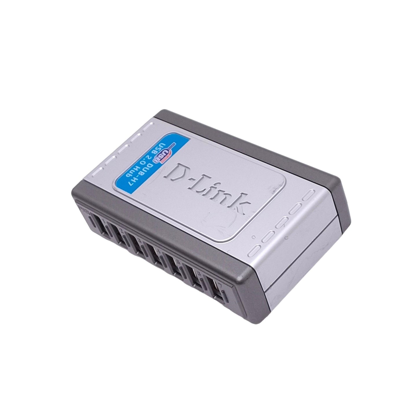 Used D-Link DUB-H7 USB 2.0 Hub, 7-Port USB, 480Mbps Max, 5VDC