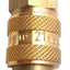 Used Lot of 5 Parker 21KAIK10MPX Rectus Type 21 Quick Coupling, Brass, R1/8 Female