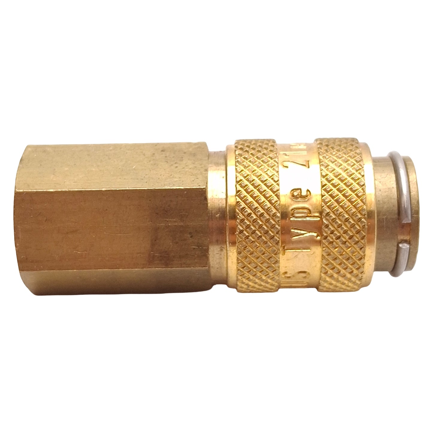 Used Lot of 5 Parker 21KAIK10MPX Rectus Type 21 Quick Coupling, Brass, R1/8 Female
