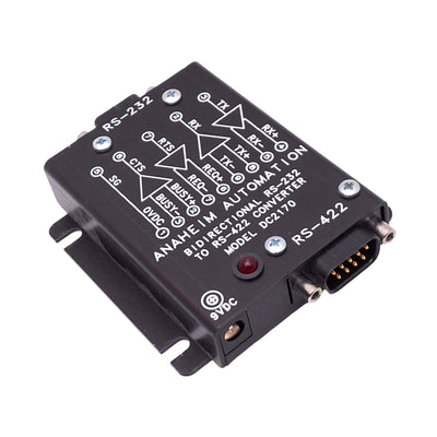 Used Anaheim Automation DC2170 Bidirectional RS-232 To RS-422 Converter, 9VDC, DB9M/F