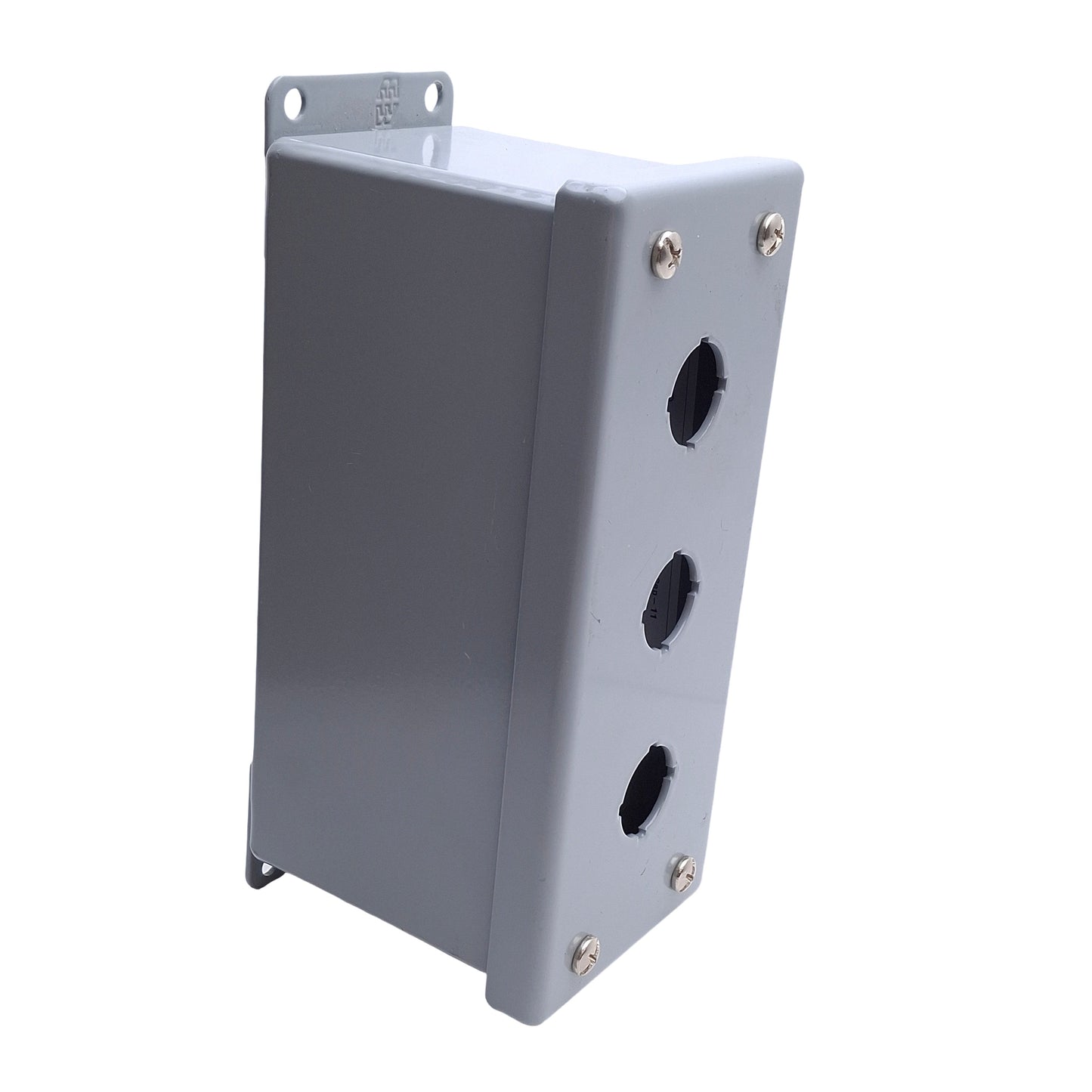 New – Open box Hammond MPB-3 Wall Mount Pushbutton Enclosure, 3-Hole, 7 x 3x 4in, 22mm PB