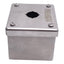 Used Hoffman E-1PGBSS Single Hole Pushbutton Enclosure, 22mm Pushbutton, Stainless