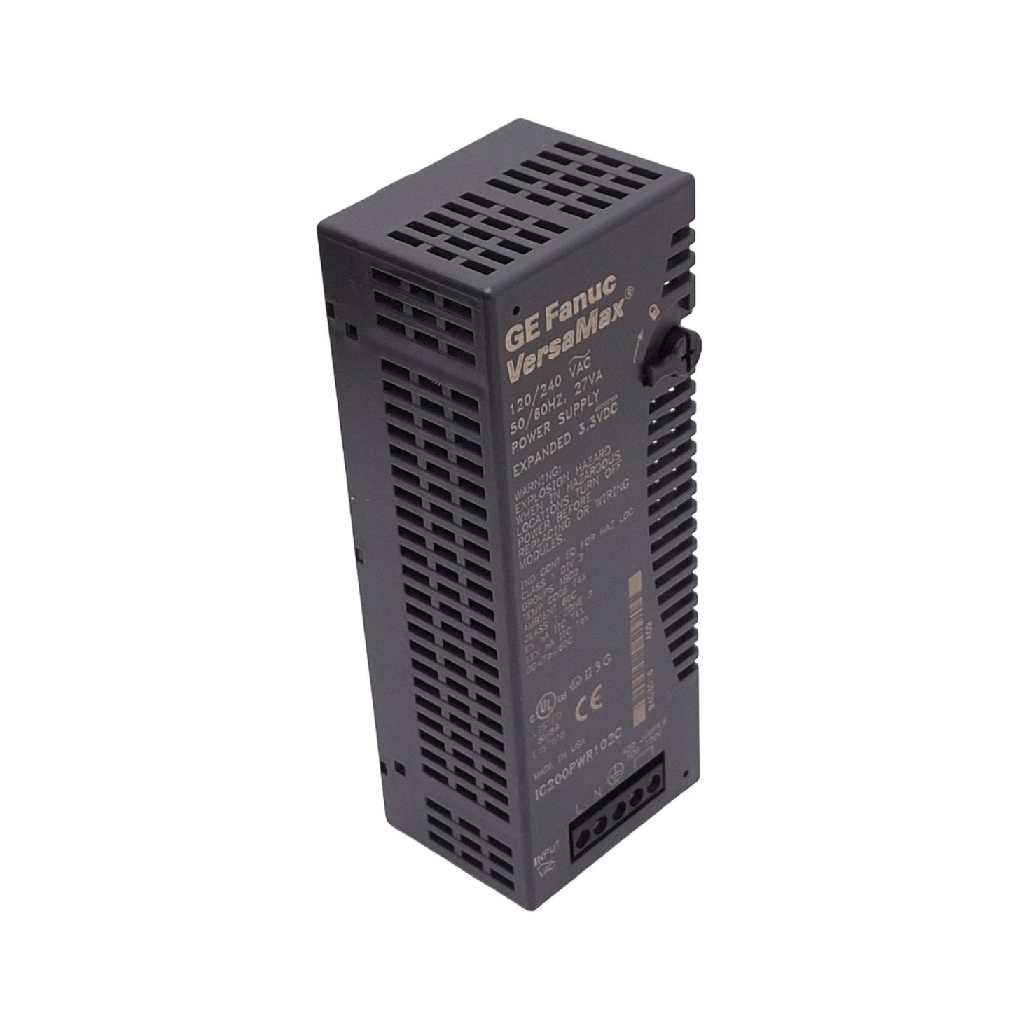 Used GE Fanuc IC200PWR102C VersaMax Power Supply, 120/240VAC In, 3.3VDC/5VDC Out