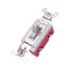 Used Hubbell HBL1385 Heavy Duty Toggle Switch, SPDT, 20A 120-277VAC Max, Grey