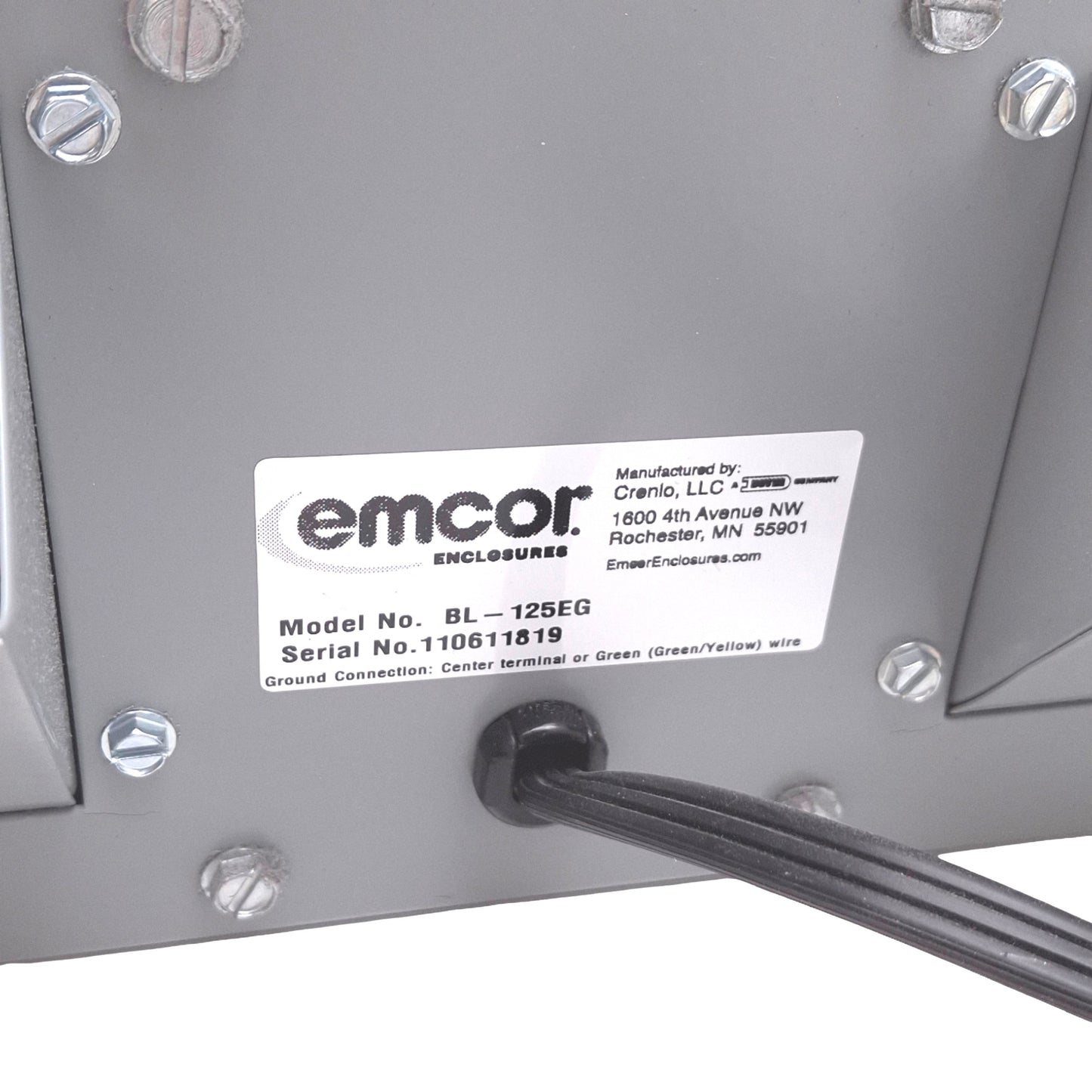 Used Emcor BL-125EG Rack Cabinet Intake Blower, 115VAC, 70W Max, 3U Rack Mount