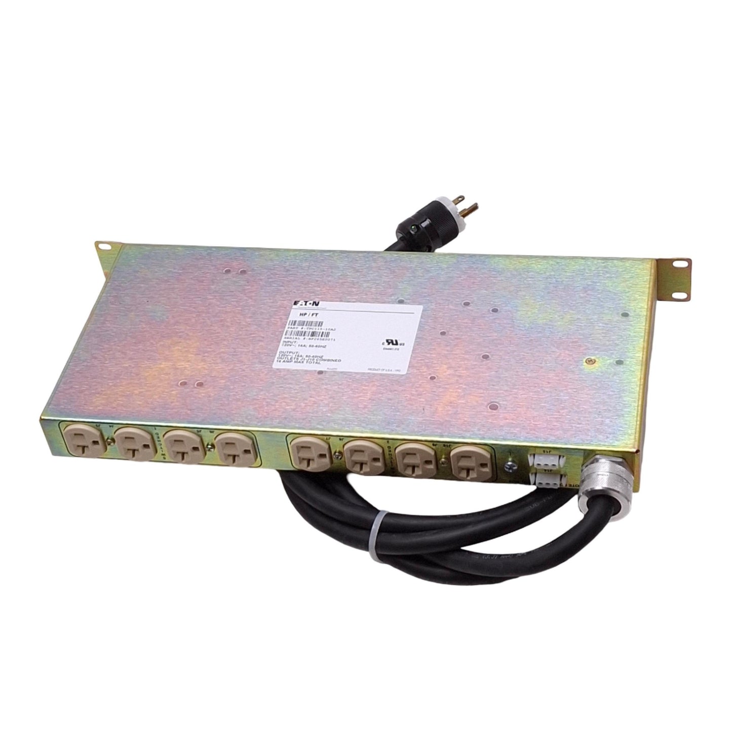 Used Eaton TPC115-10A2 REPO Power Distribution Unit, 120VAC 16A 1.92kW Max, 1U Rack