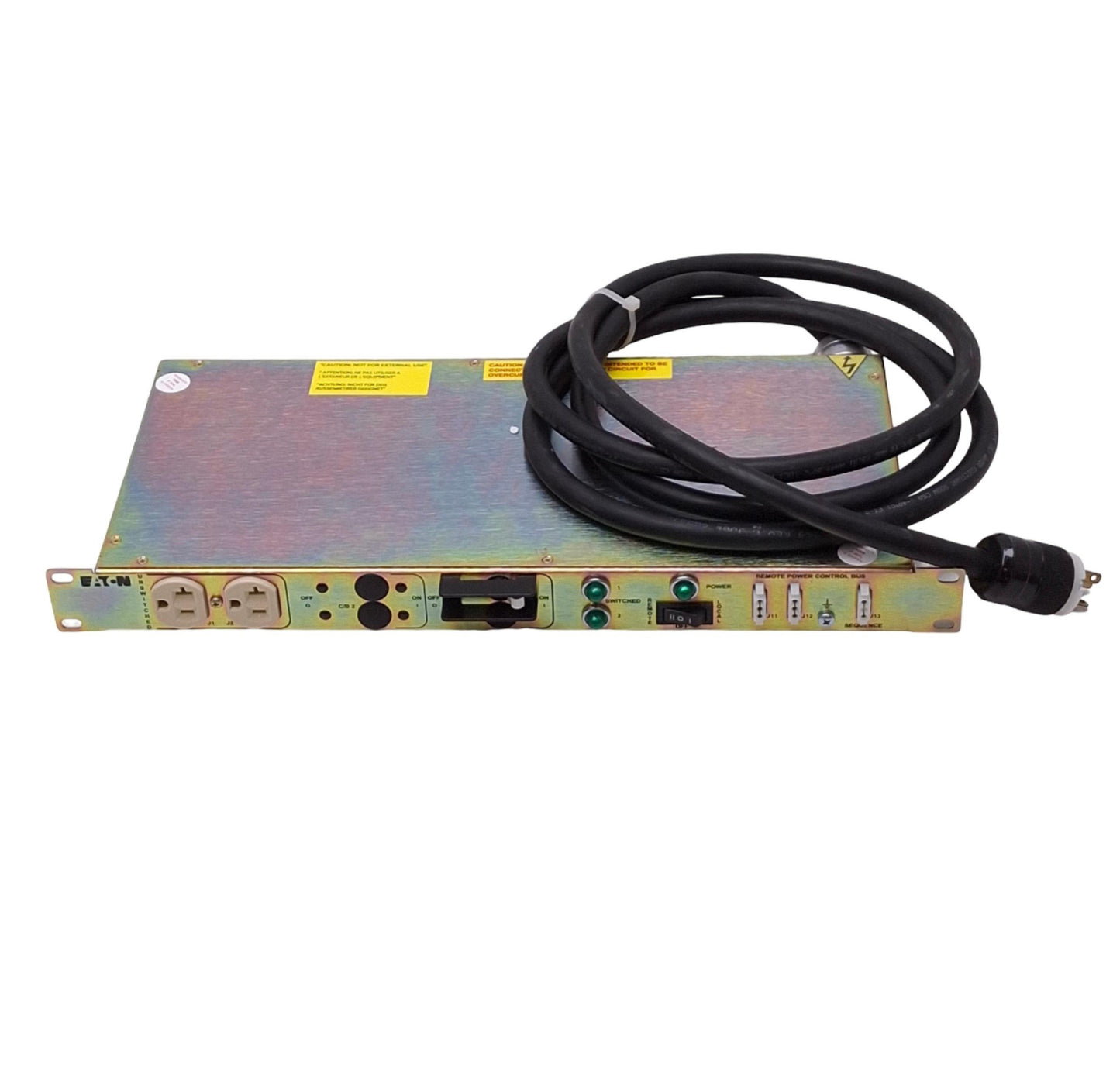 Used Eaton TPC115-10A2 REPO Power Distribution Unit, 120VAC 16A 1.92kW Max, 1U Rack