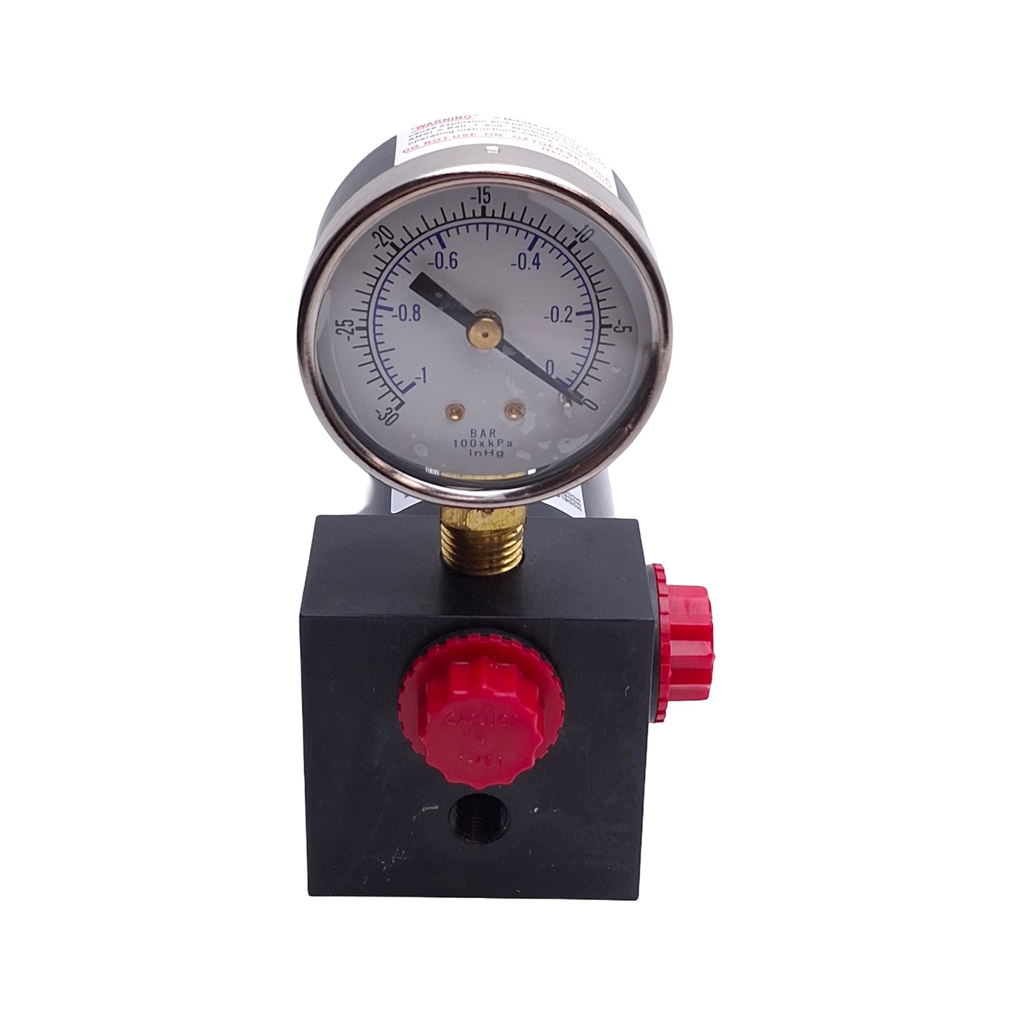 Used Gast VG-130-00-00 Vacuum Generator, 27in-Hg, 1/2in & 1/8in NPT, 12 CFM Max