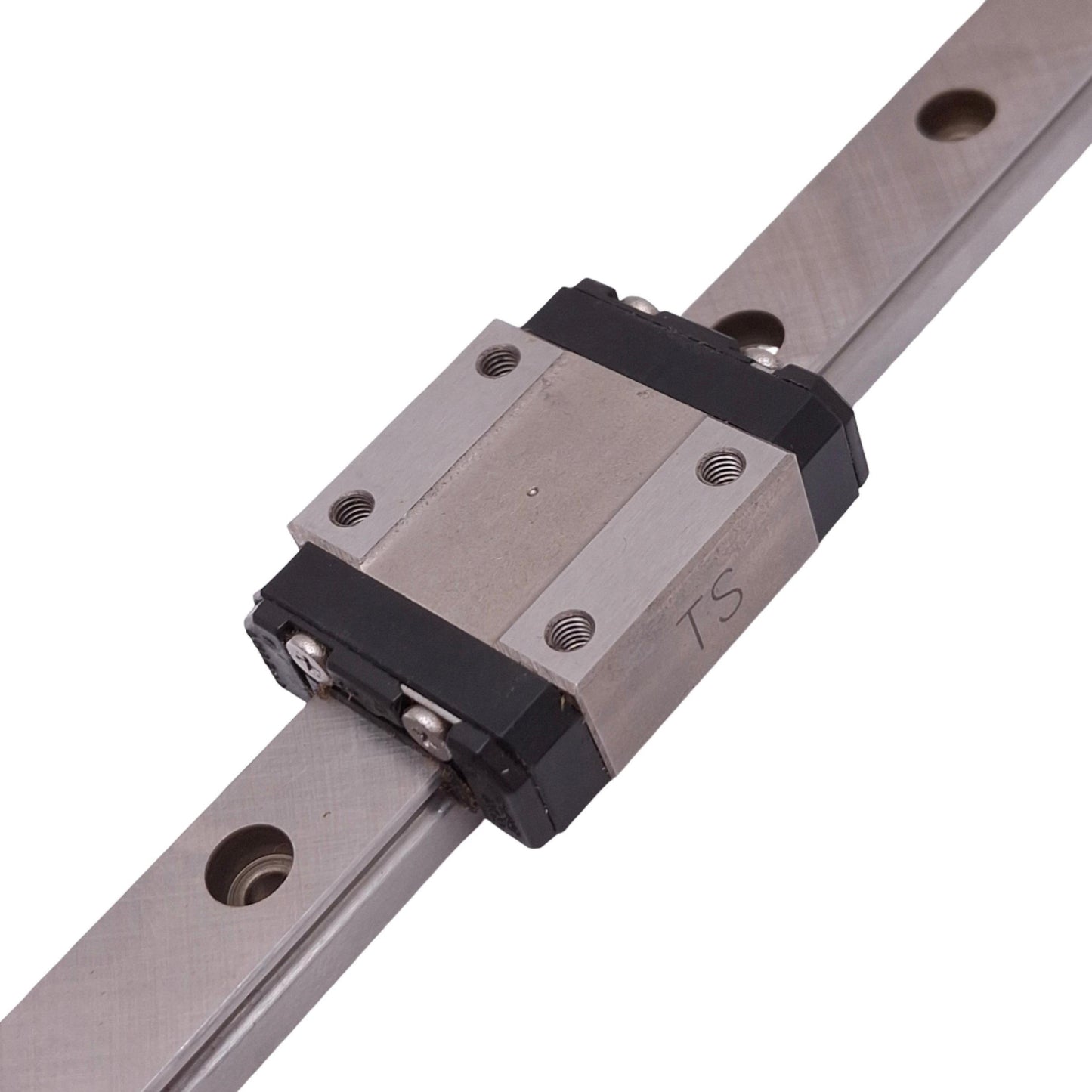Used NSK LU12-1 Linear Motion Guide Block w/ LU12S-275L Rail, 6.30kN Max, 275mm Rail
