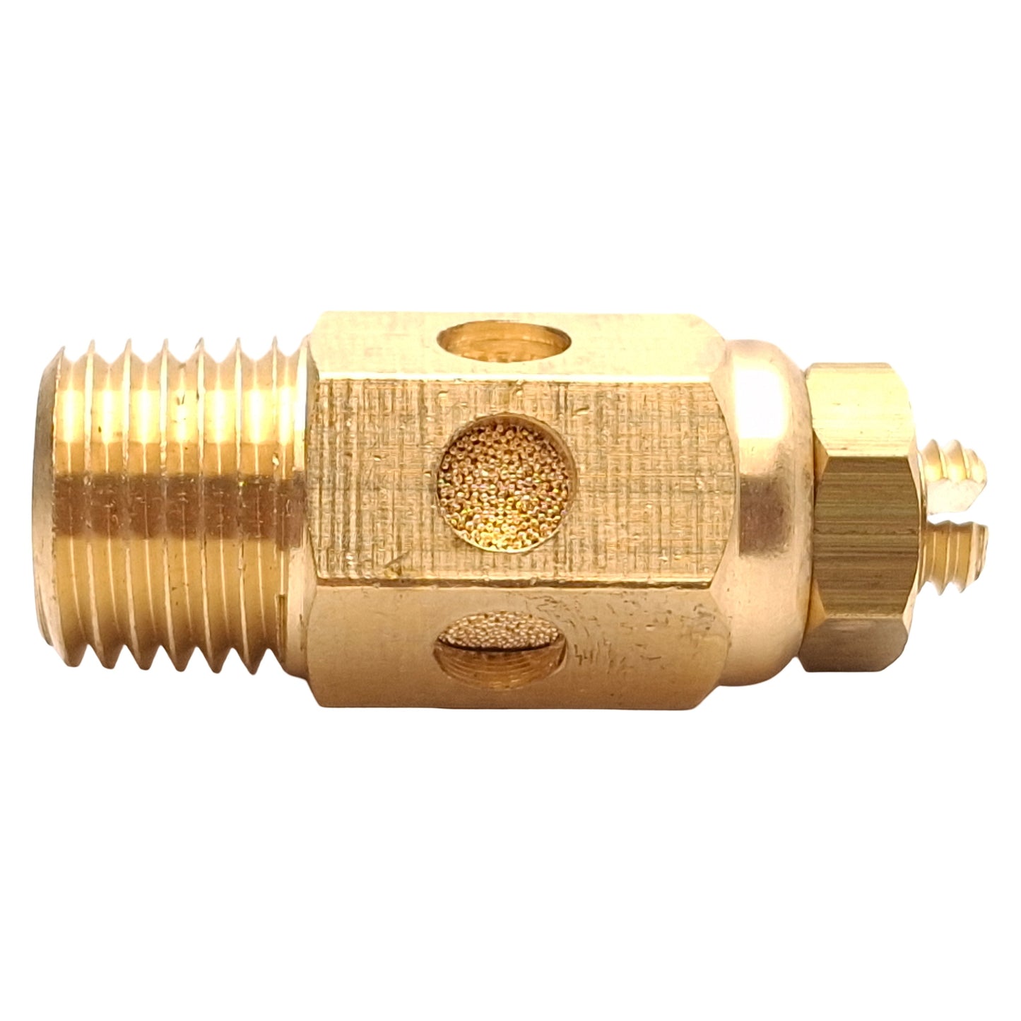 Used Lot of 2 Aro 20313-2-G 4ZJ85 Brass Flow Control Valve, 0-250psi, 40µm, 1/4in NPT