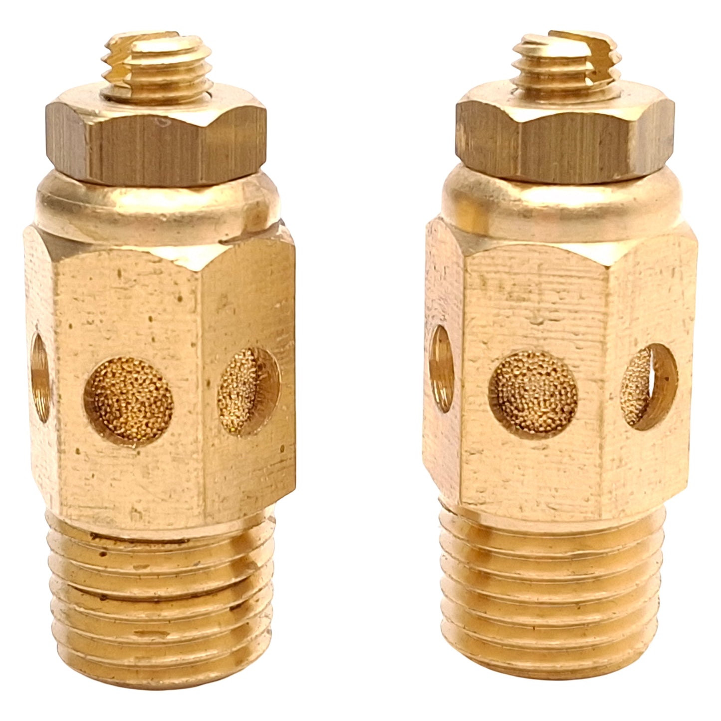 Used Lot of 2 Aro 20313-2-G 4ZJ85 Brass Flow Control Valve, 0-250psi, 40µm, 1/4in NPT