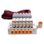 New – Open box SMC VQZ01-GCN014A Solenoid Valve Manifold, 6-Station, 0.7MPa, Rc1/8, 24VDC Coils