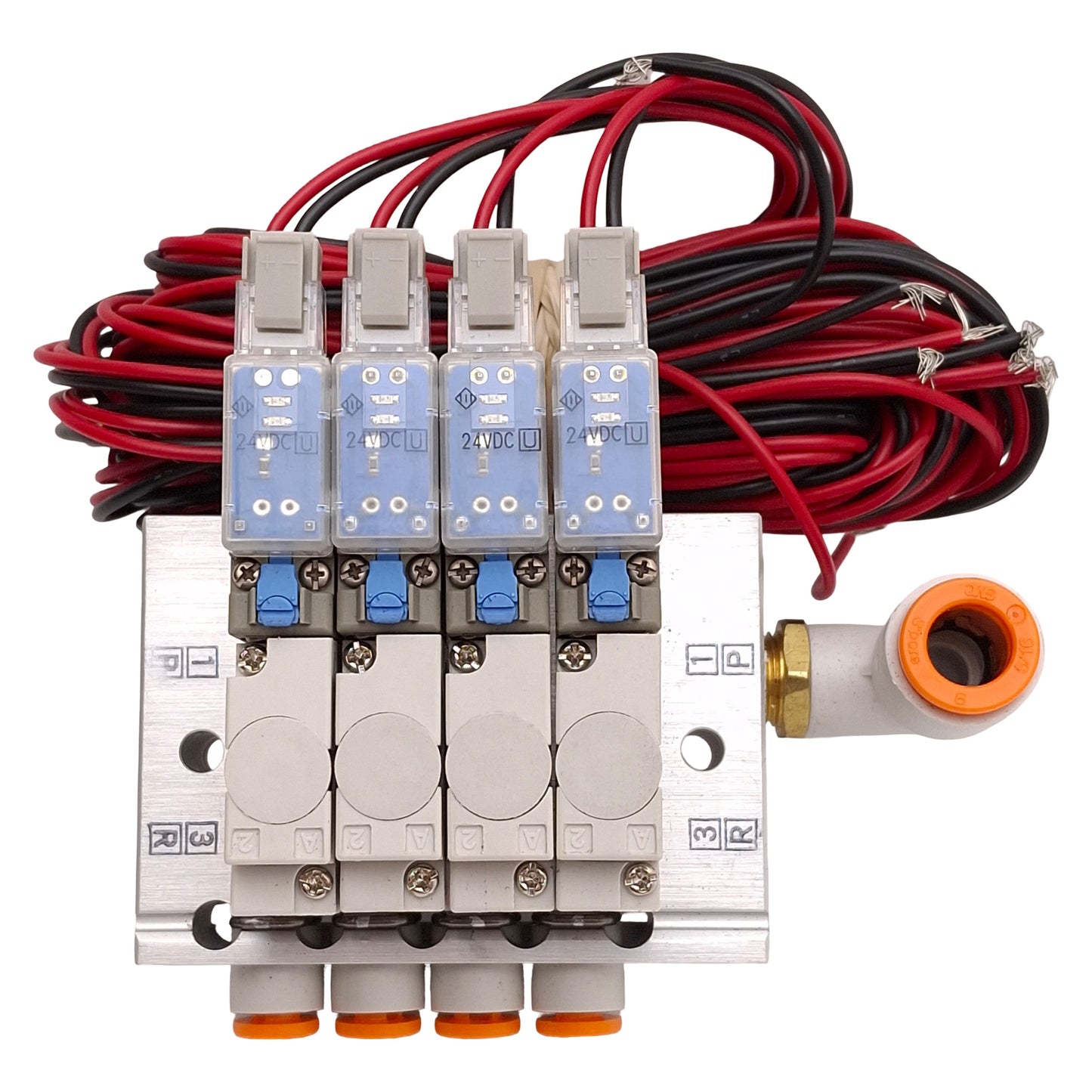 New – Open box SMC VQZ01-GCN003 Solenoid Valve Manifold, 4-Station, 0.7MPa, Rc1/8, 24VDC Coils