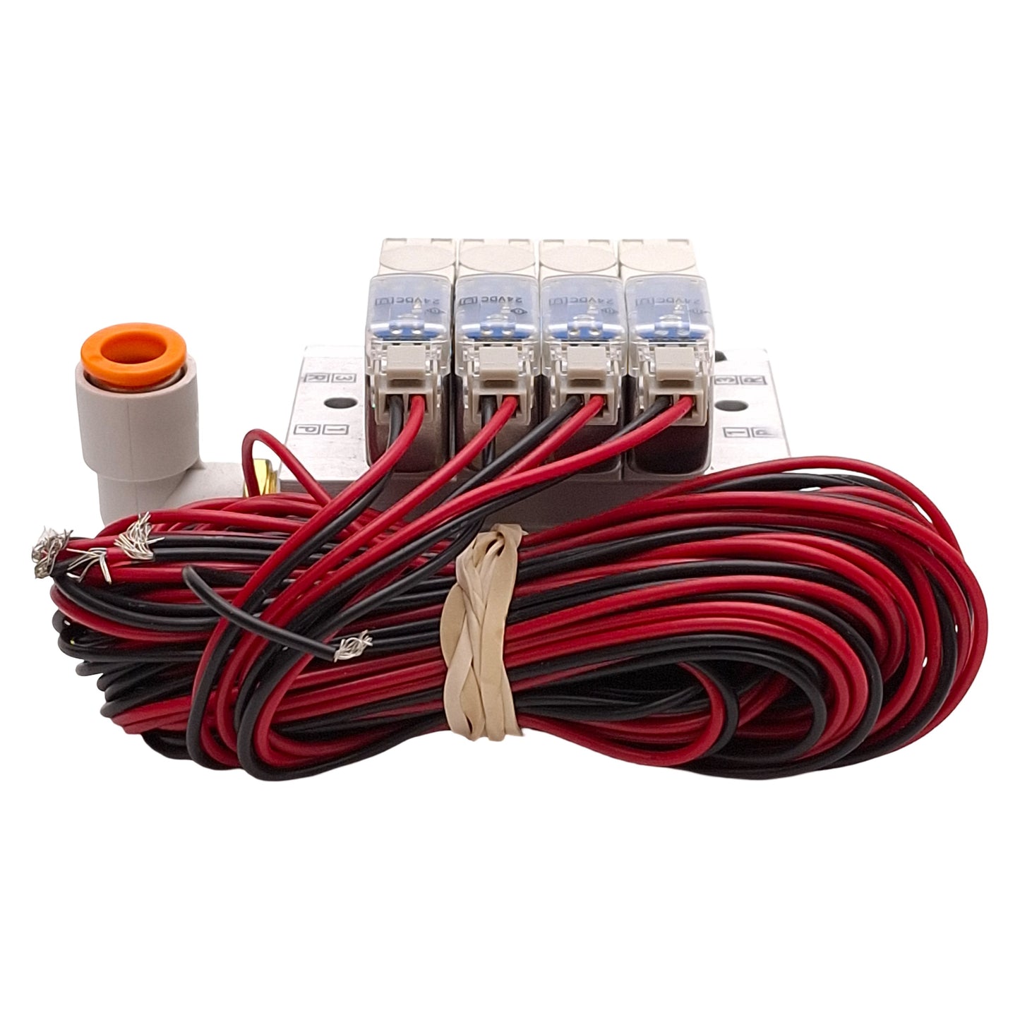 New – Open box SMC VQZ01-GCN003 Solenoid Valve Manifold, 4-Station, 0.7MPa, Rc1/8, 24VDC Coils