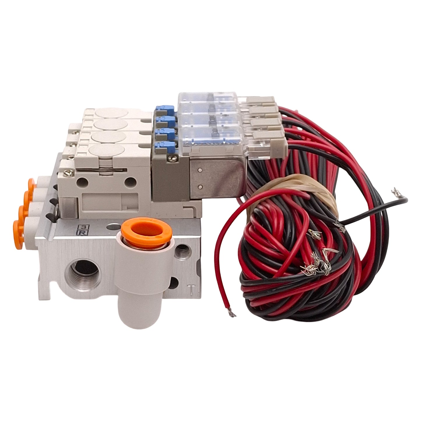 New – Open box SMC VQZ01-GCN003 Solenoid Valve Manifold, 4-Station, 0.7MPa, Rc1/8, 24VDC Coils