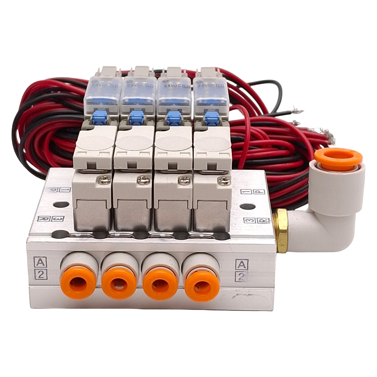 New – Open box SMC VQZ01-GCN003 Solenoid Valve Manifold, 4-Station, 0.7MPa, Rc1/8, 24VDC Coils
