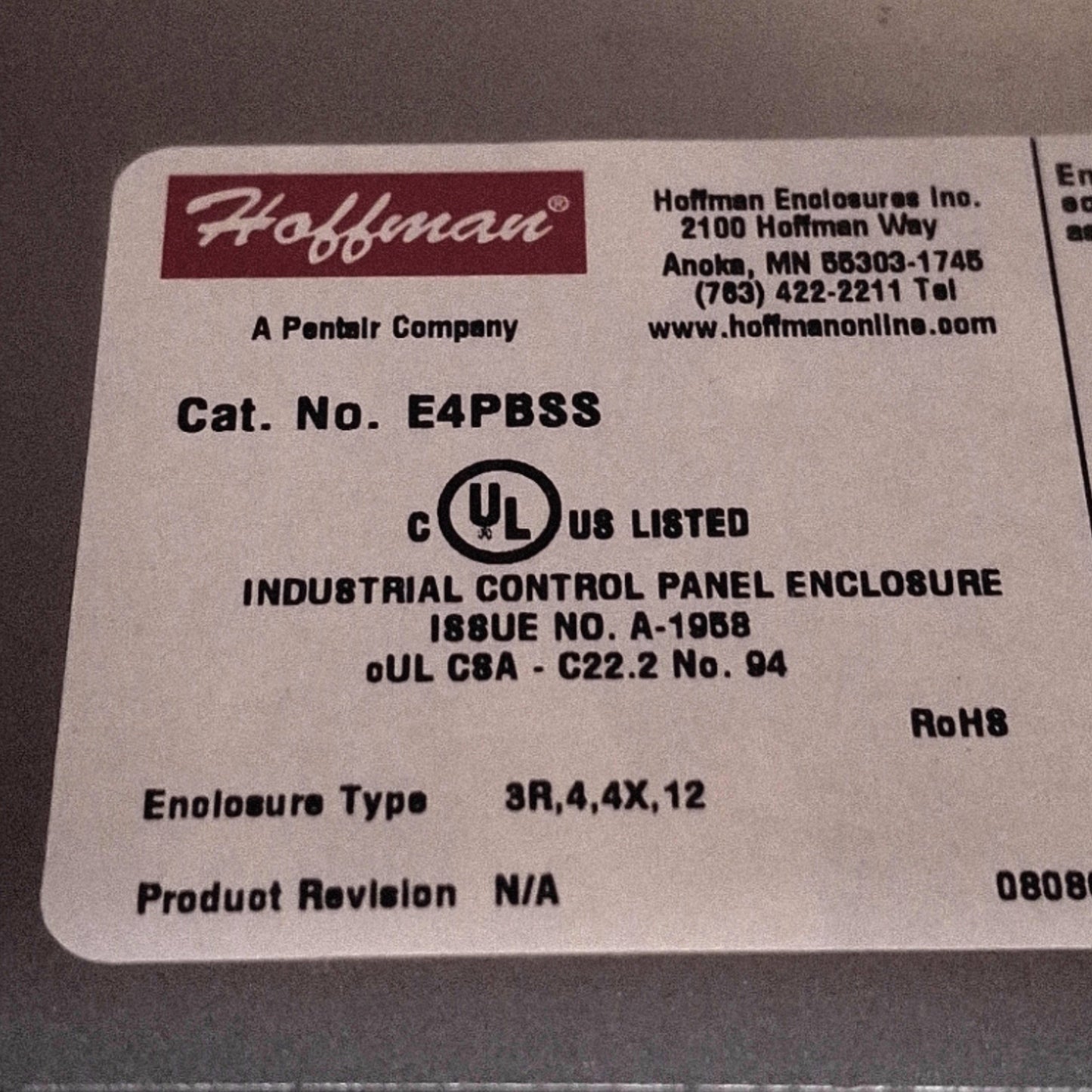 New – Open box Allen Bradley 800H/T Emergency Stop Control Station, 1NCLB / 1NO / 1NO / 1NO1NC