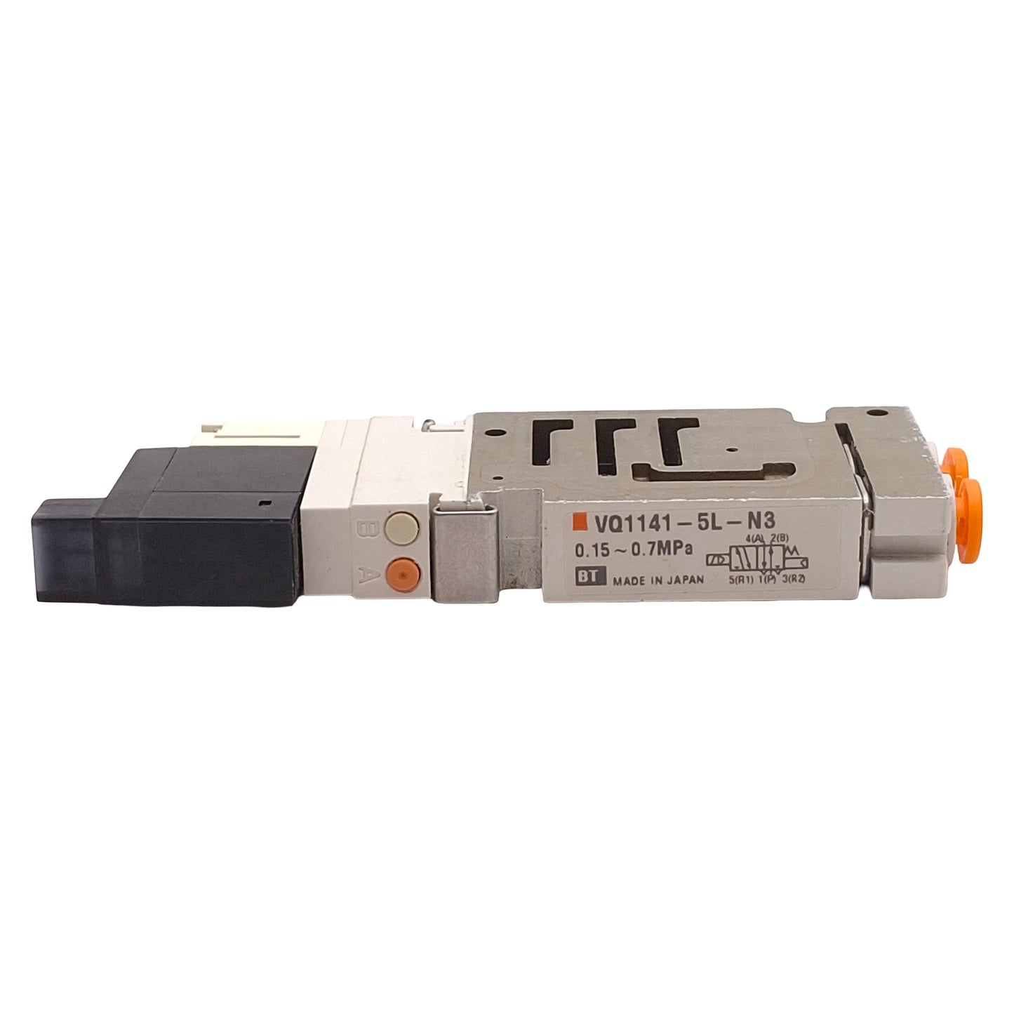 Used SMC VQ1141-5L-N3 Solenoid Valve 2-Position Single, ø5/32in One-Touch, 24VDC Coil