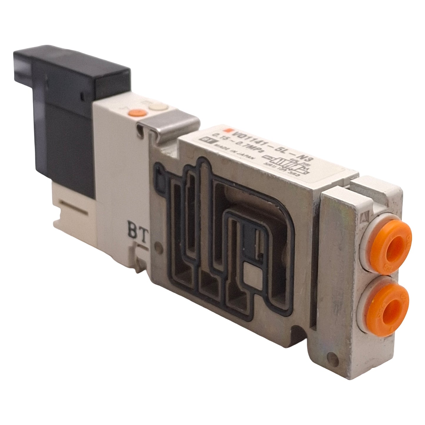 Used SMC VQ1141-5L-N3 Solenoid Valve 2-Position Single, ø5/32in One-Touch, 24VDC Coil