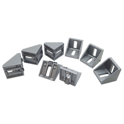 New Lot of 8 80/20 14077 2-Slotted Inside Corner Bracket, 45-Series, 39 x 40 x 39mm