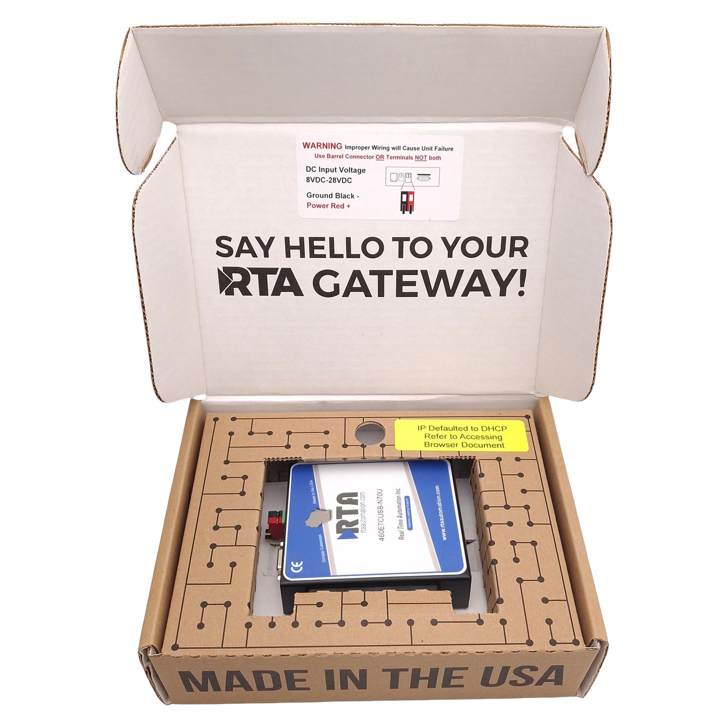 New RTA 460ETCUSB-N70U-D Allen Bradley PLC to USB Gateway, 8-28VDC, DIN Rail