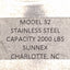 New – Open box Lot of 2 Sunnex Model 32 Stainless Steel Leveling Feet, 5/8in-11 x 6in, 2000lbs