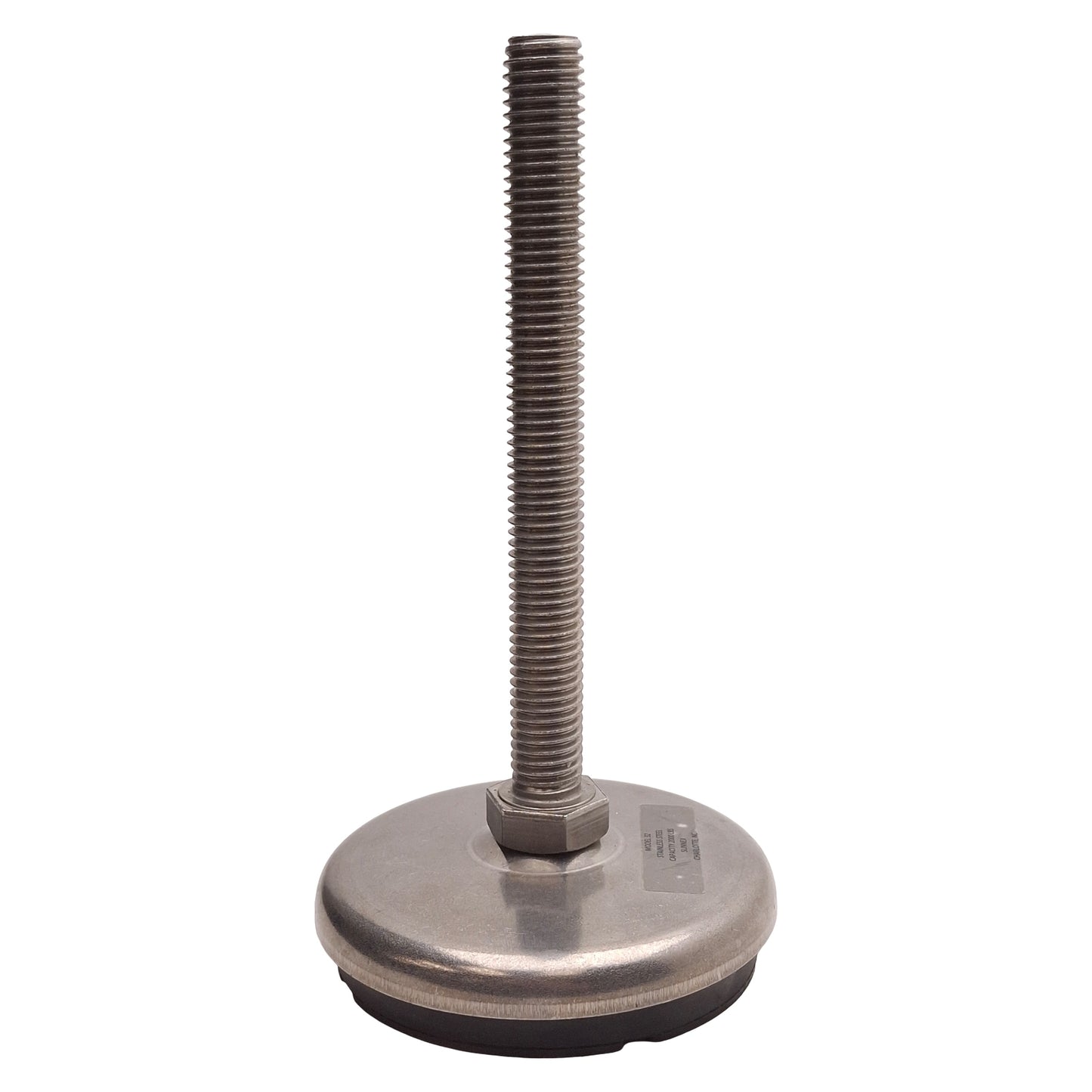 New – Open box Lot of 2 Sunnex Model 32 Stainless Steel Leveling Feet, 5/8in-11 x 6in, 2000lbs