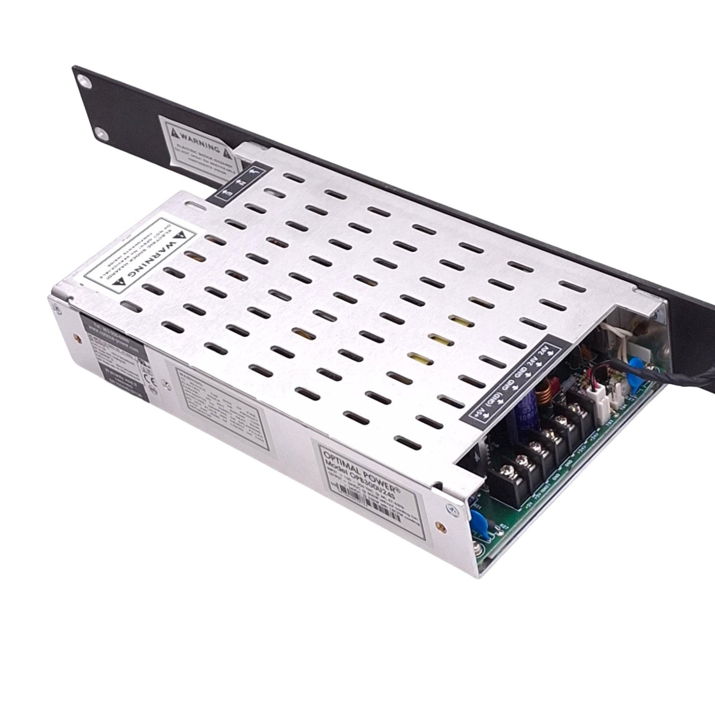 Used Optimal Power OPB300U24S Power Supply, 100-250VAC In, 24VDC Out, 350W, 1U Rack
