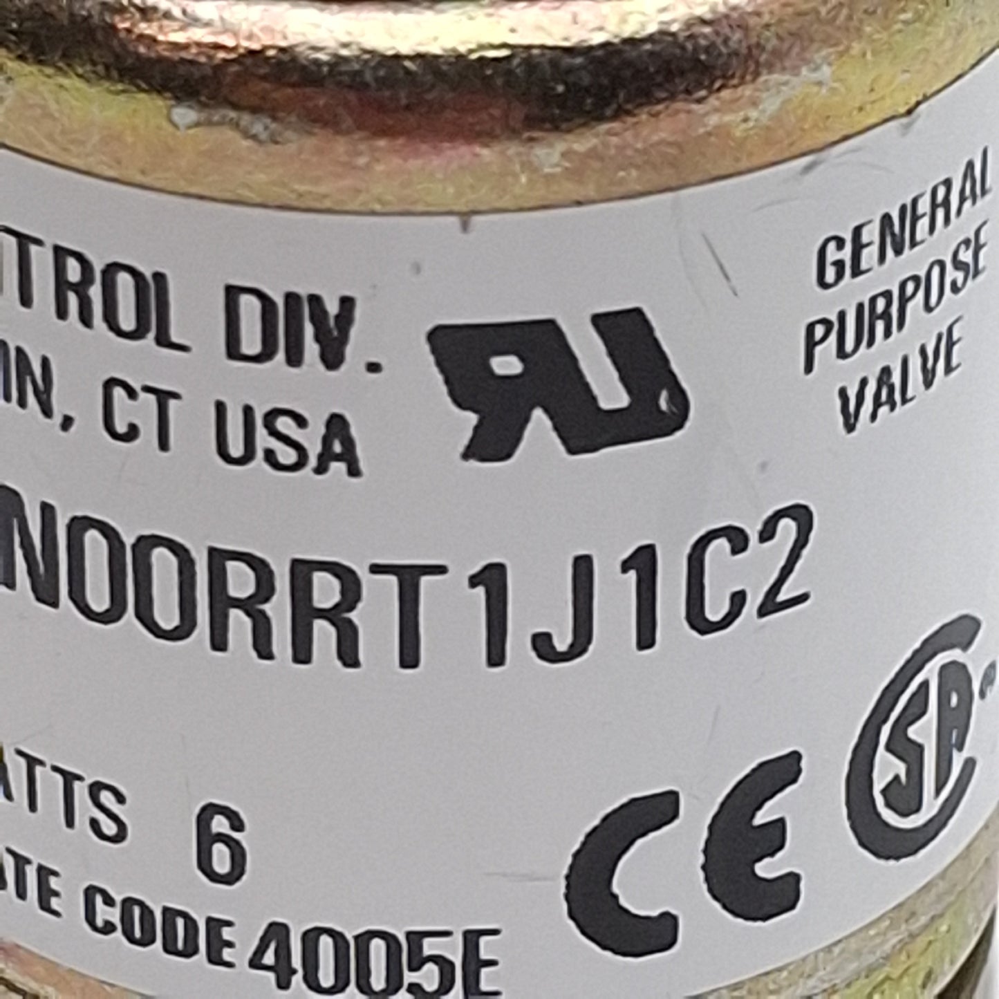 Used Parker 3121BBN1QN00RRT1J1C2 Solenoid Valve, 2-Way 1/8in NPT, 50psi, 24VDC Coil