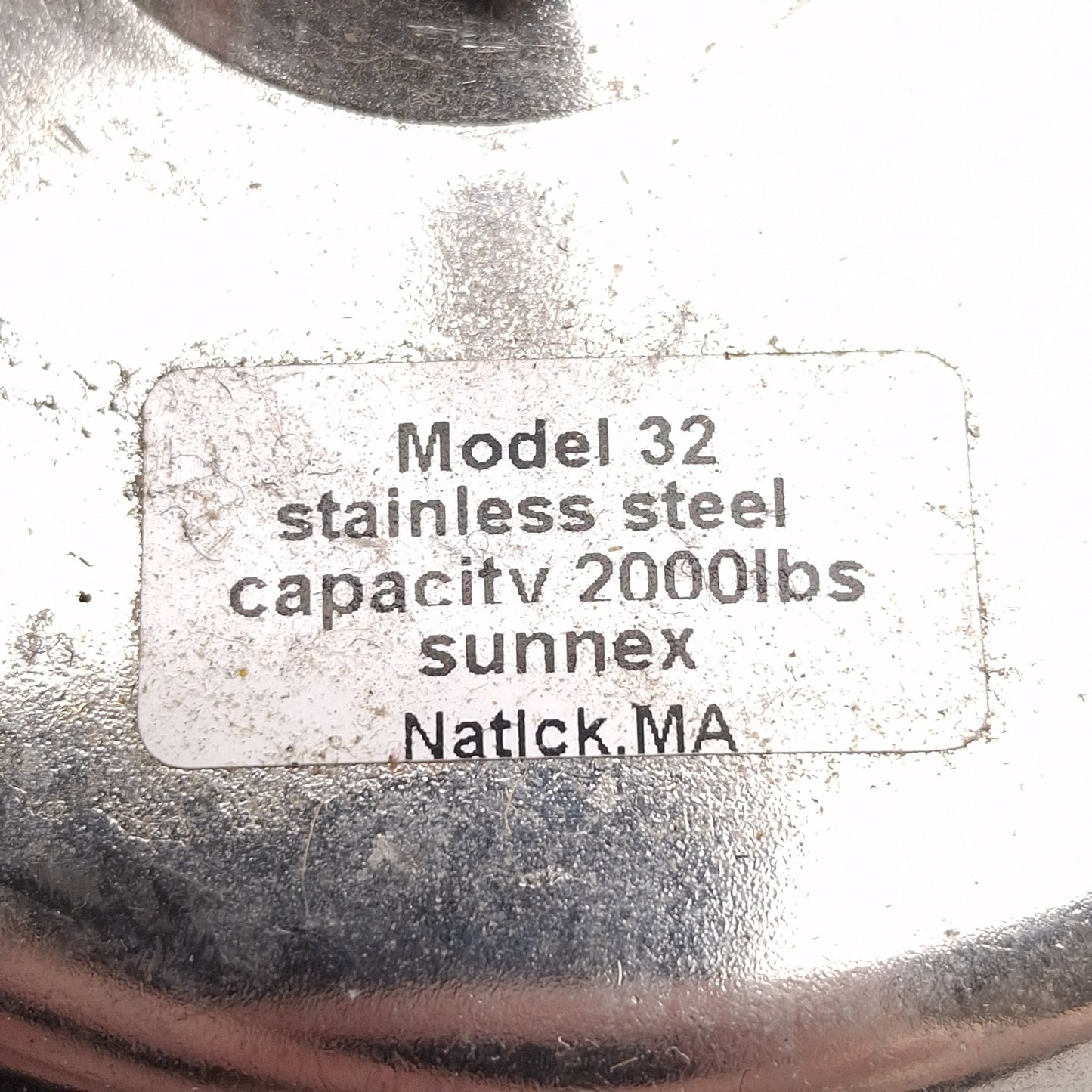 Used Lot of 2 Sunnex Model 32 Stainless Steel Leveling Feet, 5/8in-11 x 4in, 2000lbs