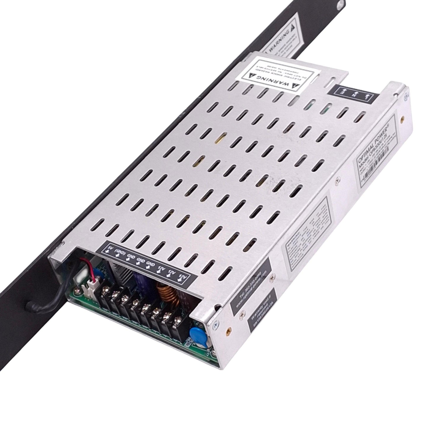 Used Optimal Power OPB300U12S Power Supply, 100-250VAC In, 12VDC Out, 350W, 1U Rack