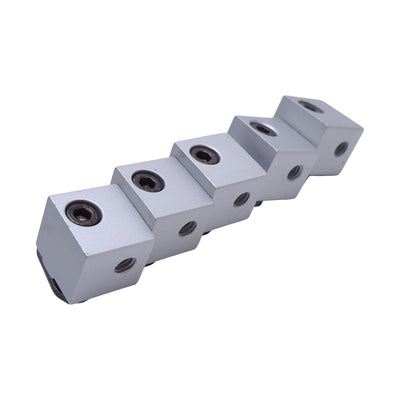 New Lot of 5 80/20 Inc 2427 Aluminum Panel Mount Blocks, 10 Series, w/Hardware
