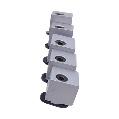 New Lot of 5 80/20 Inc 2427 Aluminum Panel Mount Blocks, 10 Series, w/Hardware