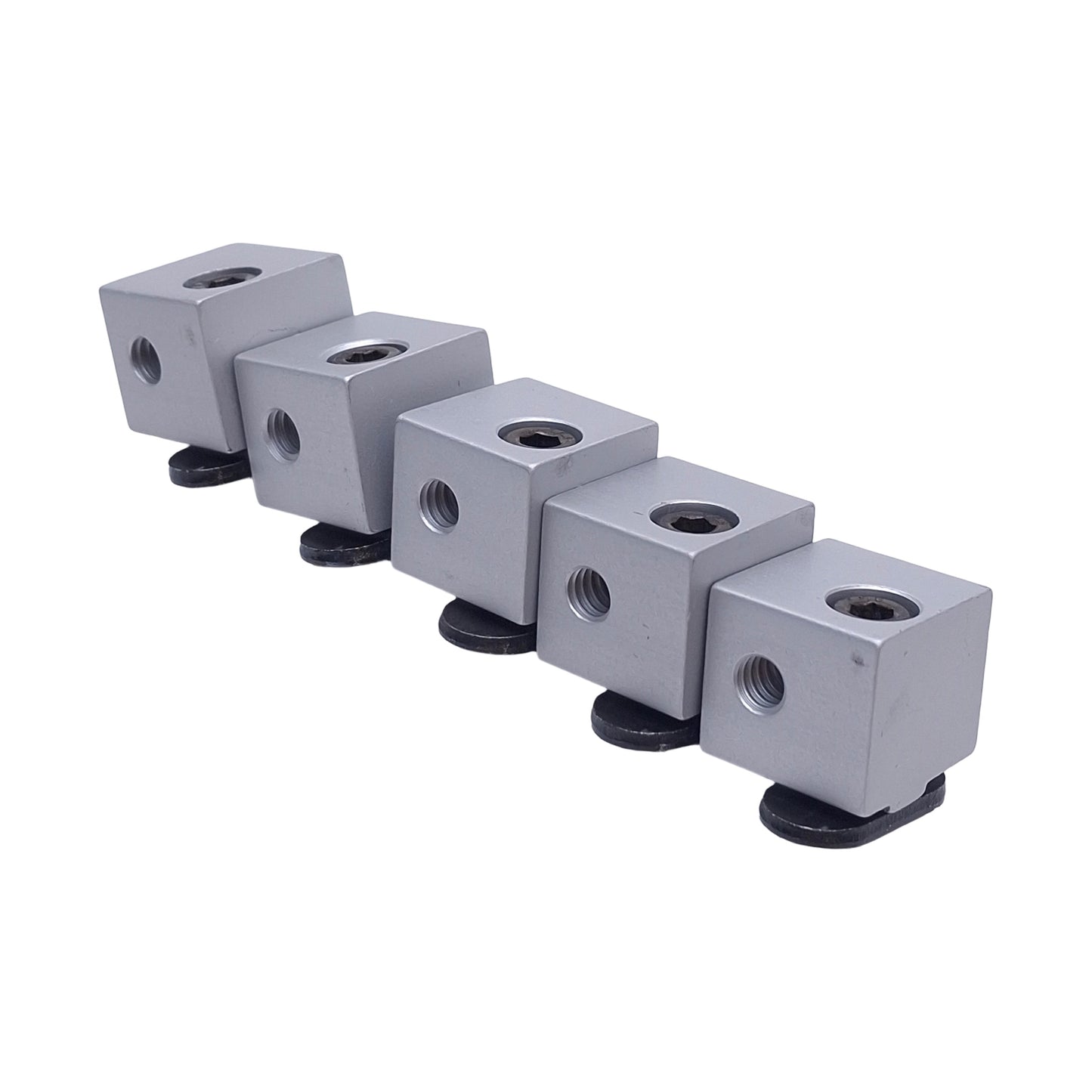 New Lot of 5 80/20 Inc 2427 Aluminum Panel Mount Blocks, 10 Series, w/Hardware