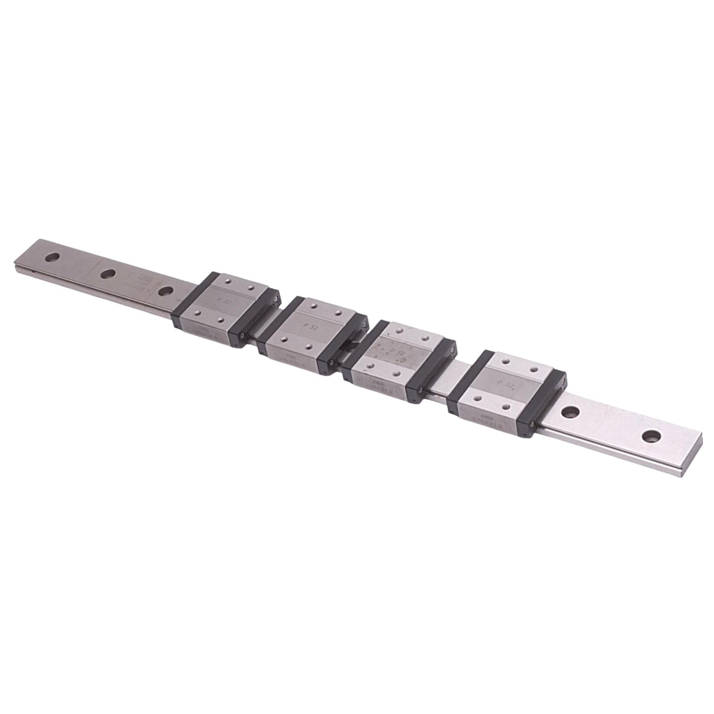 Used IKO LWLF24B (4x) Linear Motion Guide Blocks w/ 24x400mm Rail, 6.2kN Max Load