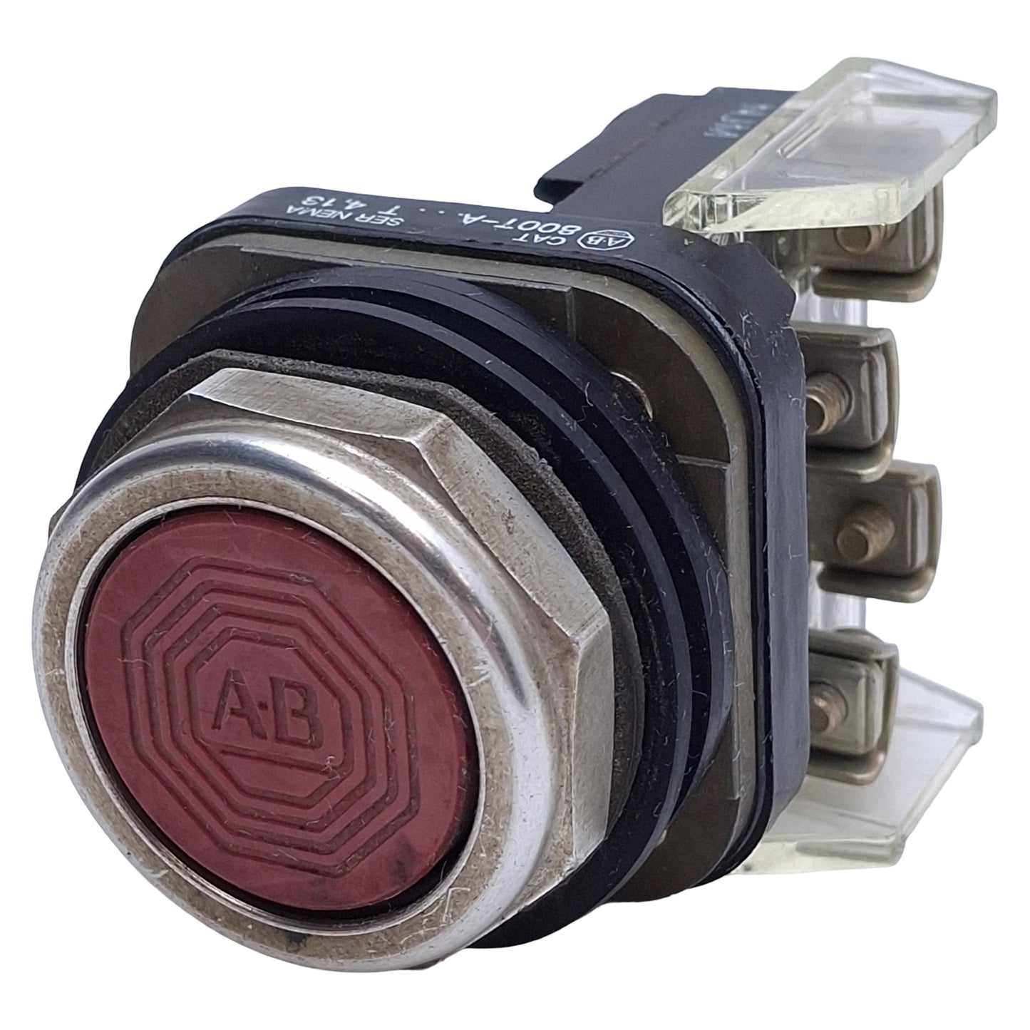Used Allen Bradley 800T-A6A Red Momentary Push Button 1NO+1NC, ø30mm, 600V Max