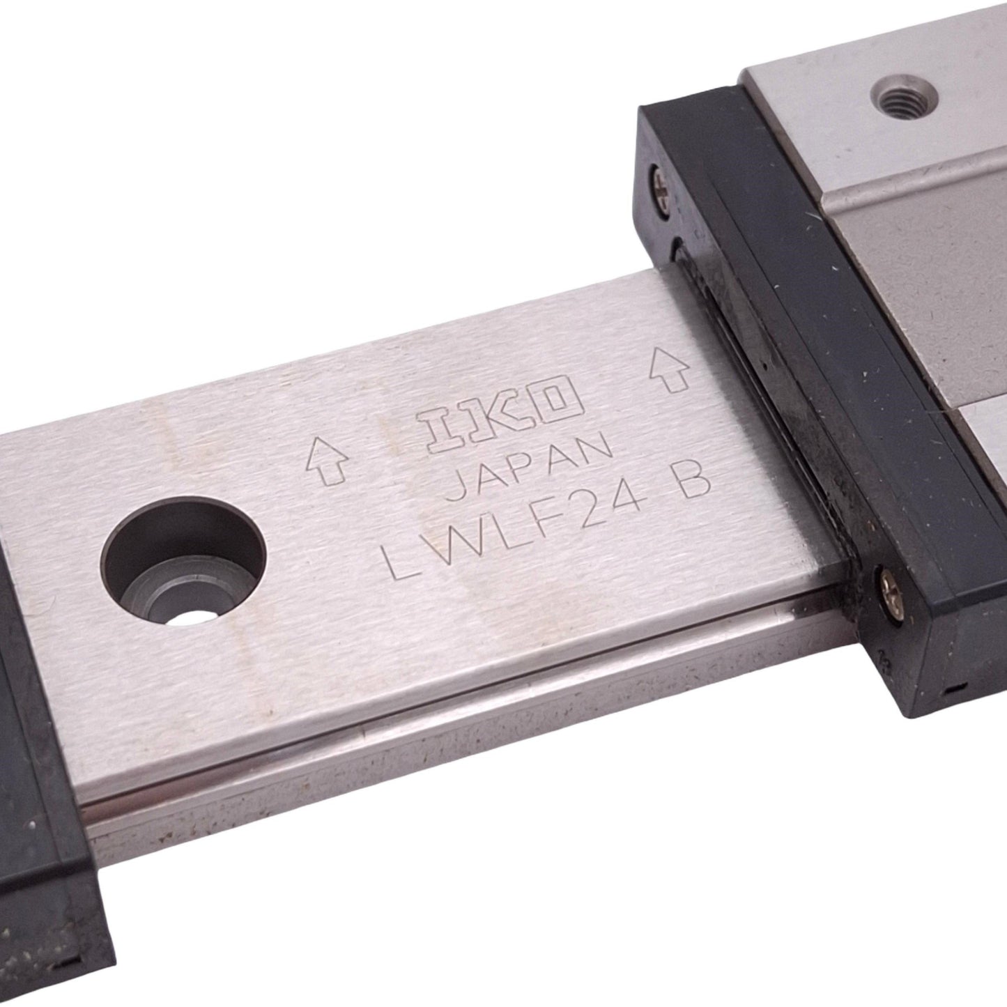 Used IKO LWLF24B (4x) Linear Motion Guide Blocks w/ 24x320mm Rail, 6.2kN Max Load