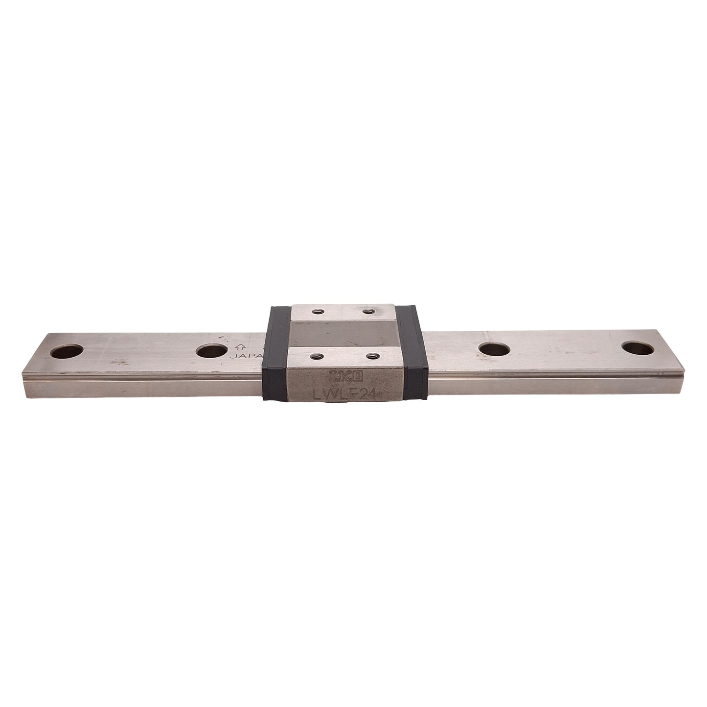 Used IKO LWLF24 Linear Guide Assembly, 7in Rail, 44x40mm Carriage, M3 Holes, 3790N