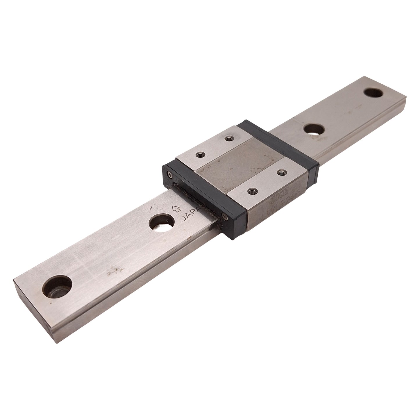 Used IKO LWLF24 Linear Guide Assembly, 7in Rail, 44x40mm Carriage, M3 Holes, 3790N