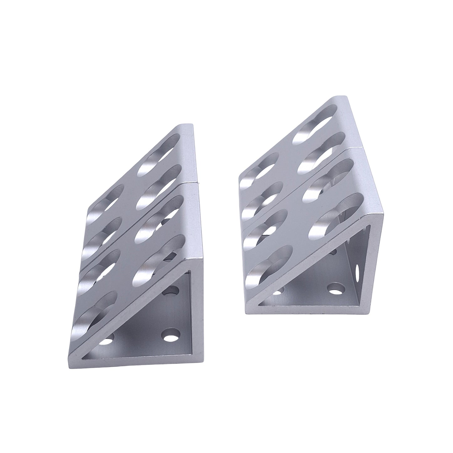 New Lot of 4 80/20 4138 Gusseted Inside Corner Bracket, 8-Hole, 10 Series