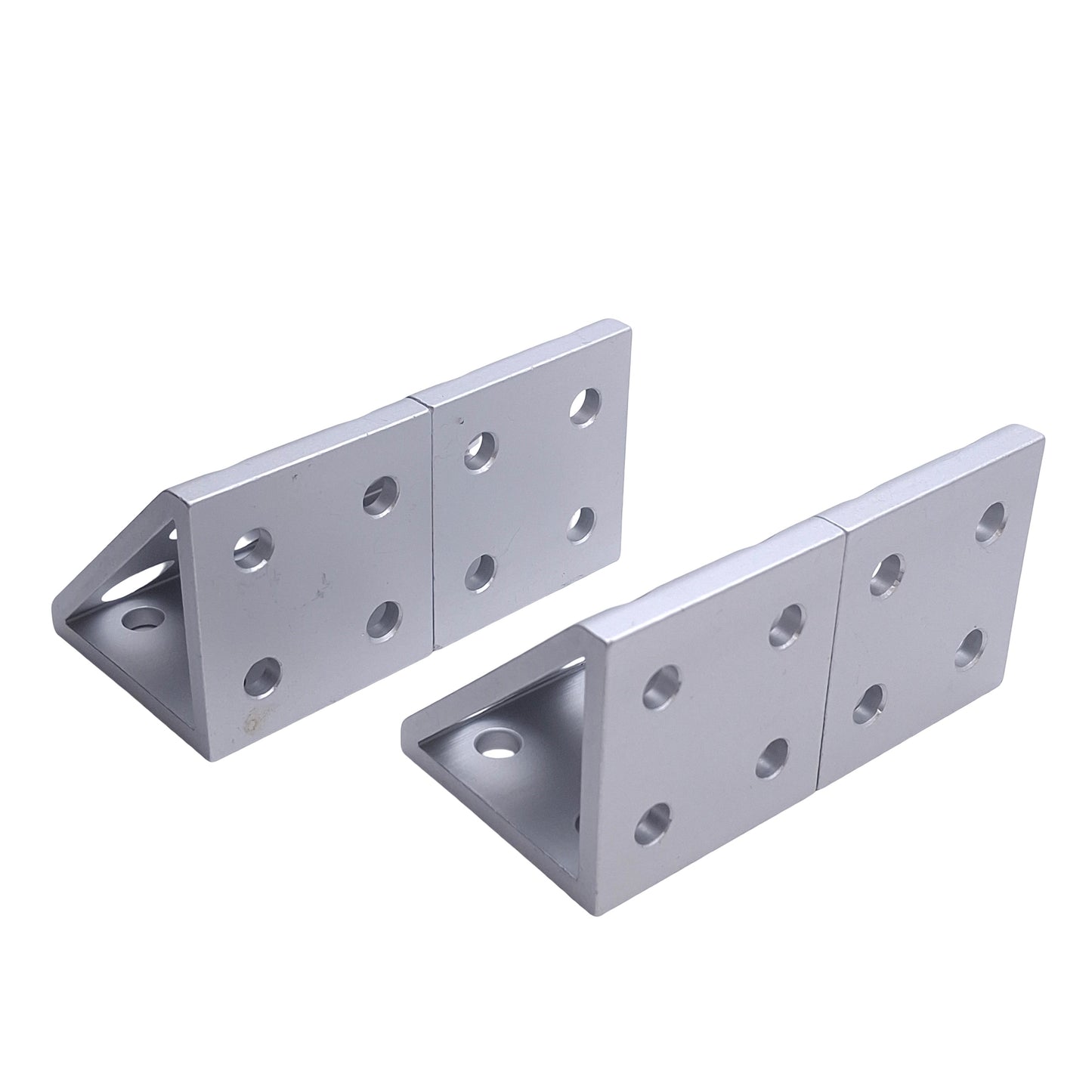 New Lot of 4 80/20 4138 Gusseted Inside Corner Bracket, 8-Hole, 10 Series