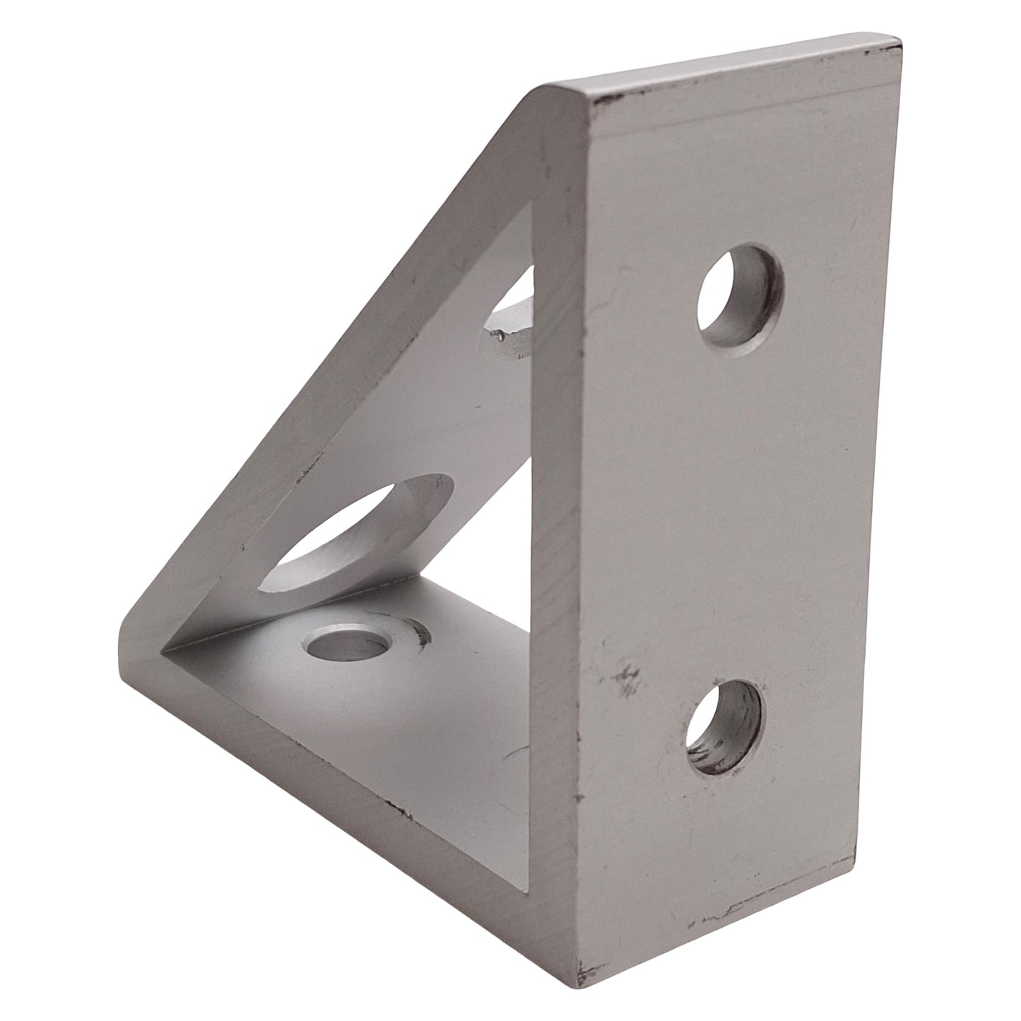 Used Lot of 4 80/20 4336 Tall Gusseted Inside Corner Bracket, 15-Series, 4-Hole