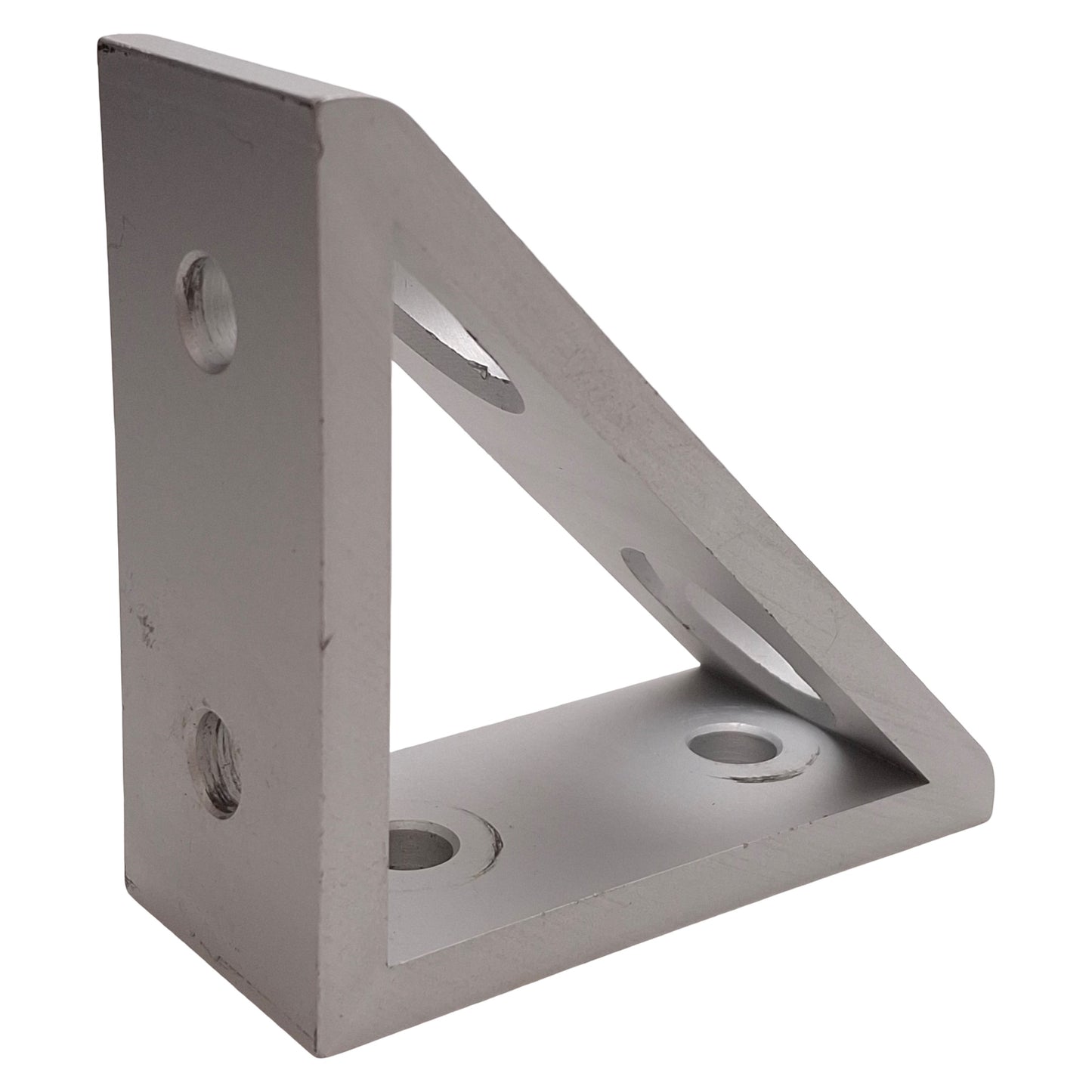 Used Lot of 4 80/20 4336 Tall Gusseted Inside Corner Bracket, 15-Series, 4-Hole