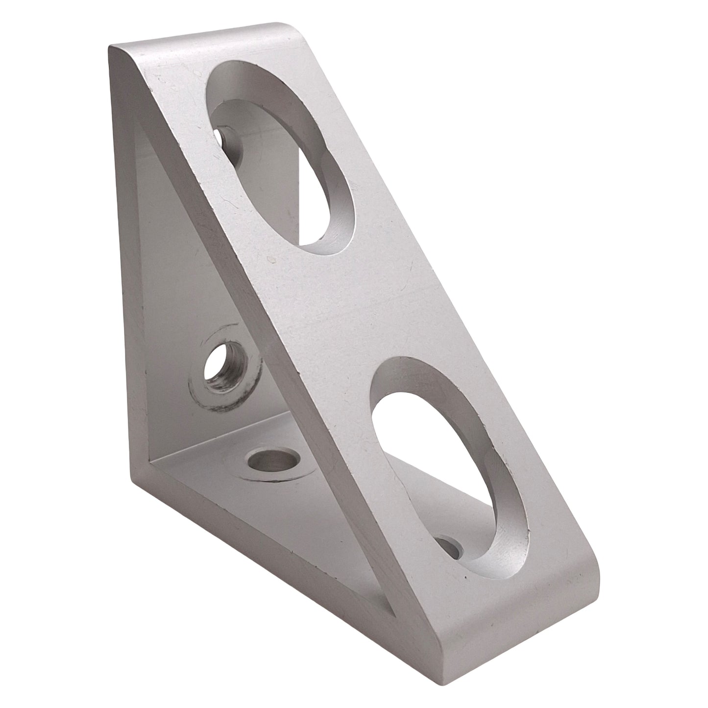 Used Lot of 4 80/20 4336 Tall Gusseted Inside Corner Bracket, 15-Series, 4-Hole