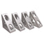 Used Lot of 4 80/20 4336 Tall Gusseted Inside Corner Bracket, 15-Series, 4-Hole